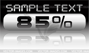 Vecror metal percent banner - vector clipart