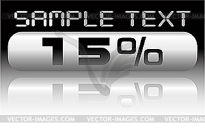 Vecror metal percent banner - vector image