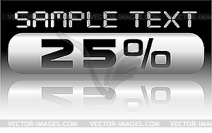 Vecror metal percent banner - vector clipart