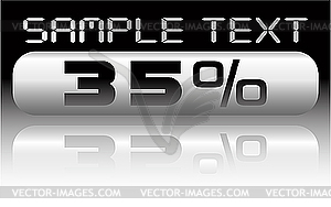 Vecror metal percent banner - vector clip art