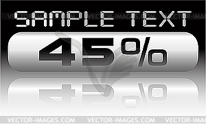 Vecror metal percent banner - vector clip art