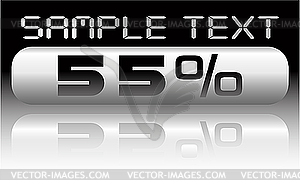 Vecror metal percent banner - royalty-free vector clipart