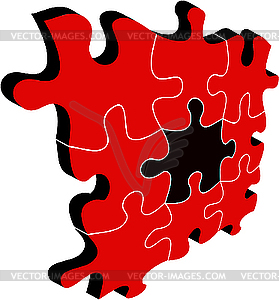Red and gold abstract background - vector clip art