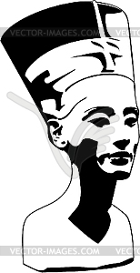 Head of Nefertiti - vector clip art