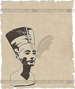 Head of Nefertiti - vector clip art