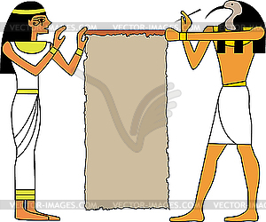 Set of egyptian god - royalty-free vector image
