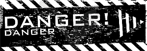 Grunge danger banner - vector clip art