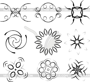 Set of patterns for design - vector clip art