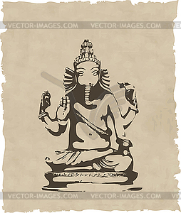 Ganesha statue - vector clipart