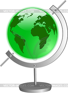 Green globe - vector clipart