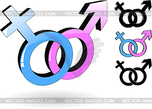 Male and female symbol - royalty-free vector image