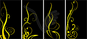 Yellow ornate - vector clipart