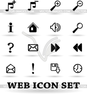 Набор иконок для веб- - иллюстрация в векторе