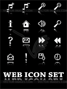 Набор иконок для веб- - векторный клипарт / векторное изображение