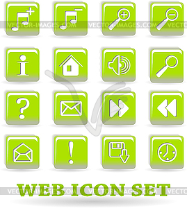 Set web icon - vector EPS clipart