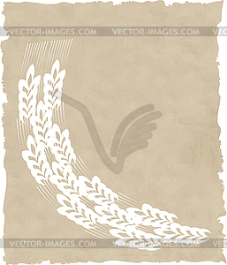 Wreath on old paper - vector image