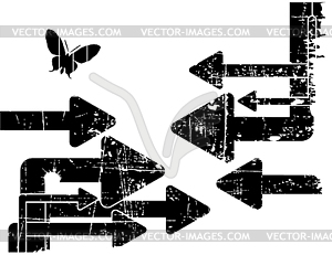 Black and white retro grunge background - vector clipart