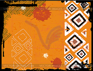 Ethnic retro grunge background - vector clipart