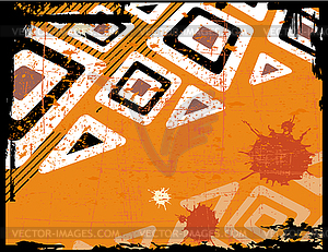 Ethnic retro grunge background - vector clipart