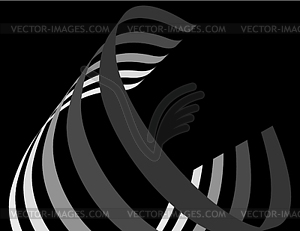 Черно-белый абстрактный фон - стоковый векторный клипарт