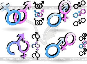 Male and female symbol - vector EPS clipart