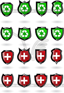 Set of shields - vector clipart