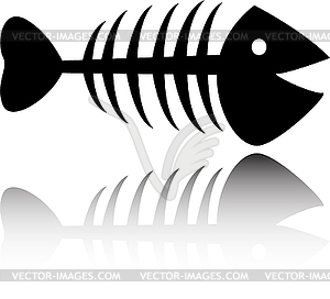 Abstract fish skeleton - vector image