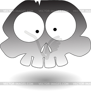 Cartoon skull - vector image