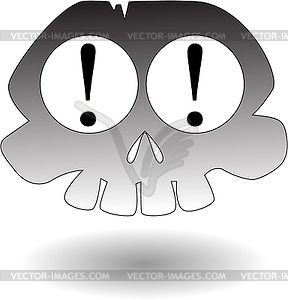 Cartoon skull - vector image