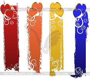 Color banners set - vector image