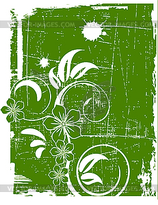 Green grunge background - vector clipart