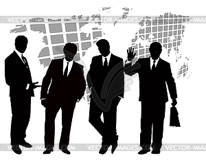 Businessmen silhouettes - vector clipart