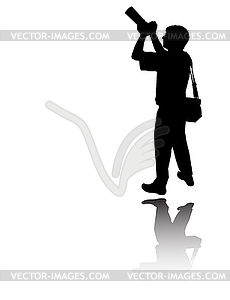 Photographer`s silhouette - vector clipart