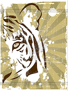 Abstract tiger head - vector image