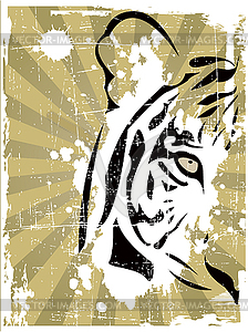 Abstract tiger head - vector clipart