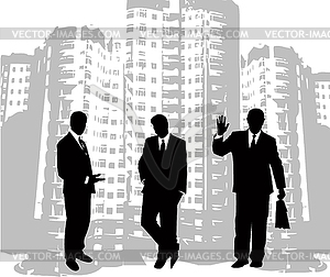 Businessmen silhouettes - vector clipart