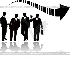 Business silhouette - vector EPS clipart