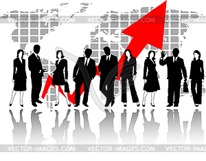 Business silhouette - vector image