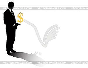 Бизнес-силуэт - векторное изображение клипарта