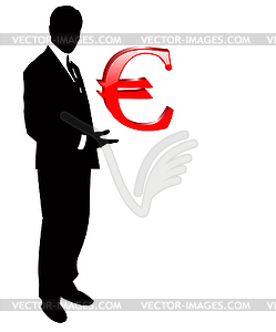 Business silhouette - vector image