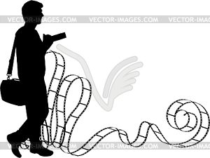 Photographer`s silhouette - vector clipart / vector image