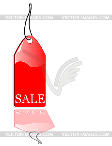 Red sales label - vector clip art