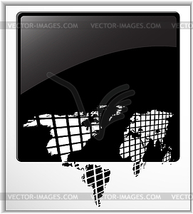 Blank photos with map - royalty-free vector clipart