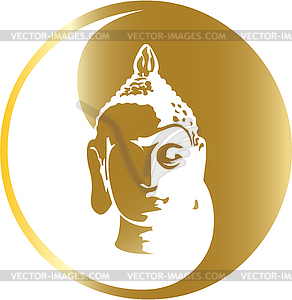 Gold buddha - vector clipart