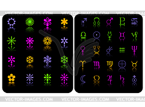 Color symbol set - vector clipart