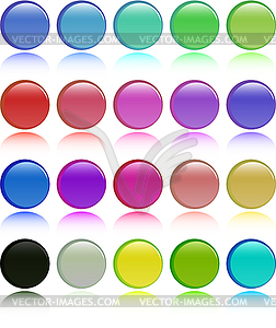 Color button set - color vector clipart