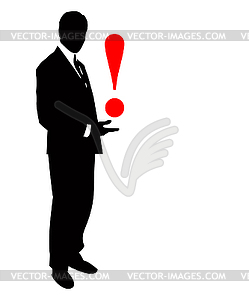 Businessman silhouette - vector clipart / vector image