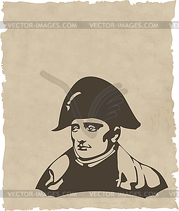 Napoleon Bonaparte head - vector clipart