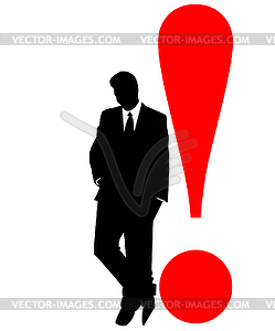 Business silhouette - vector image