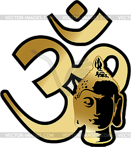 Золотой Будда - стоковое векторное изображение